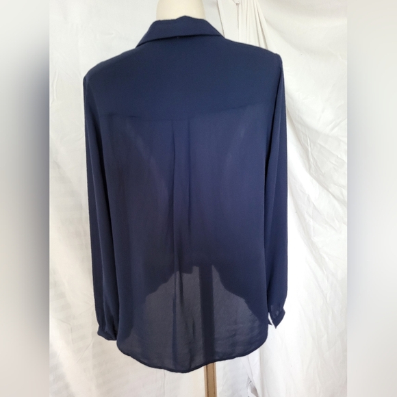 NEW Daniel Rainn Midnight Blue Blouse, Size Medium. - Picture 2 of 4